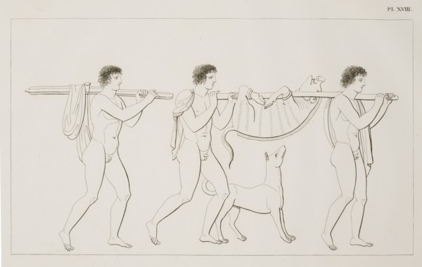 Pl. XVIII, Peintures de vases antiques, vulgairement appelés étrusques, Clener, A., Dubois-Maisonneuve, Millin, A. L. Aubin