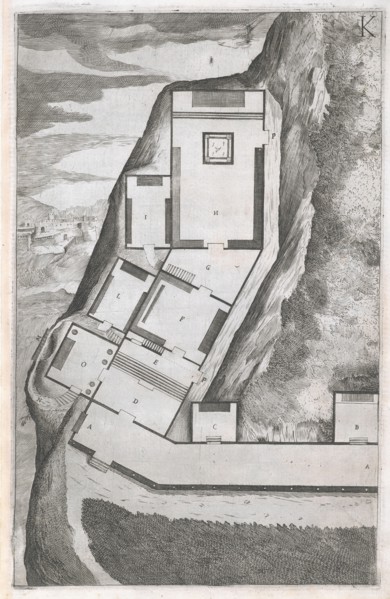 Leaf K: Plan, Descrizione del sacro monte della Vernia, Ligozzi, Jacopo, 1547-1626, Moroni, Lino, Engraving, 1612