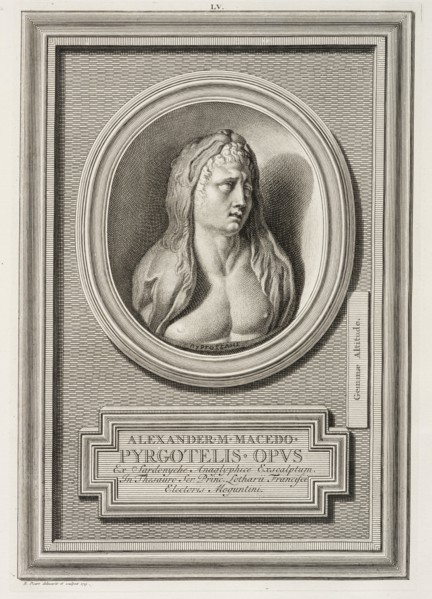 Alexander the Great of Macedonia, Pierres antiques gravées, sur lesquelles les graveurs ont mis leurs noms, Picart, Bernard