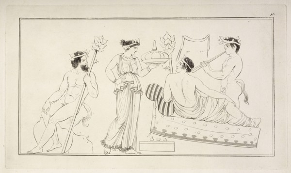 Plate 51, Collection of engravings from ancient vases mostly of pure Greek workmanship discovered in sepulchres in the kingdom