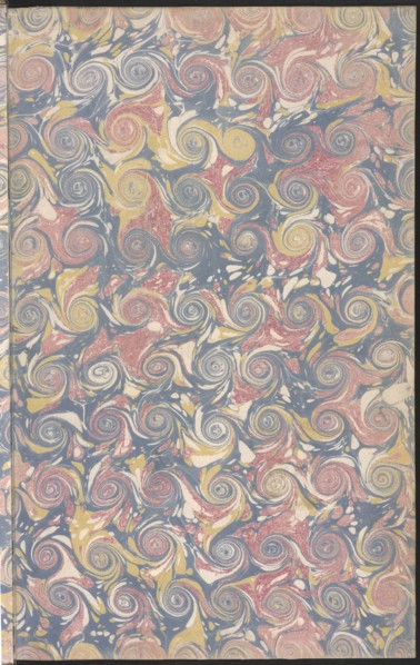 Volume 8, Front End Paper, Volume 8, Ceremonies et coutumes religieuses de tous les peuples du monde, Antique marbled paper