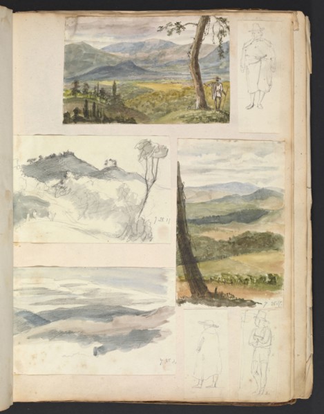 Sketches G. Hayter, Hayter, Sir George, 1792-1871, graphite, ink, watercolor, 1816