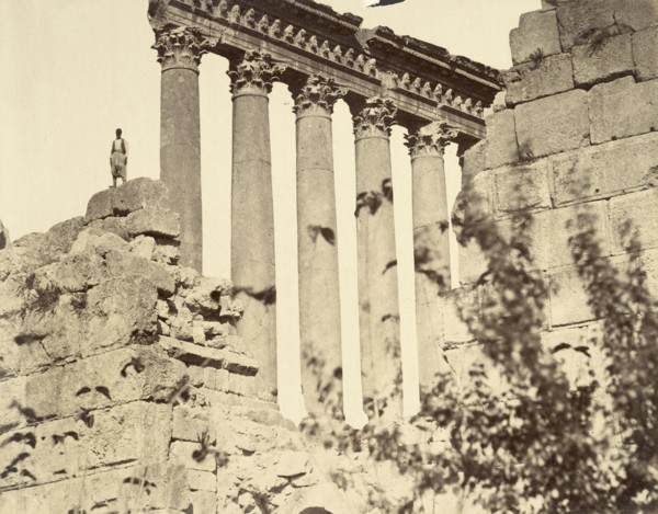 Temple of the Sun, Baalbec, Lebanon, orientalist photography, Bonfils, Félix, 1831-1885, Albumen, 1870s
