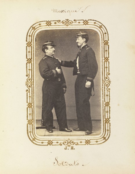 Album of Mexican and French cartes-de-visite, between 1861-1880