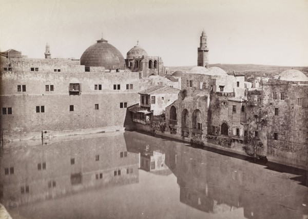 Pool of Hezekias, orientalist photography, Maison Bonfils, Albumen print, 1880s