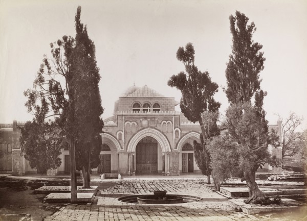 El-Aksa mosque, orientalist photography, Bonfils, Félix, 1831-1885, 1880s
