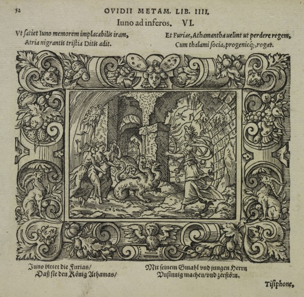 Iuno ad inferos, Iohan. Posthii Germershemii Tetrasticha in Ovidii Metam. lib. XV. qvibus accesserunt Vergilij Solis figurae