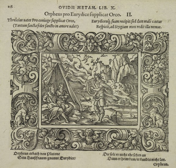 Orpheus pro Eurydice supplicat Orco, Iohan. Posthii Germershemii Tetrasticha in Ovidii Metam. lib. XV. qvibus accesserunt