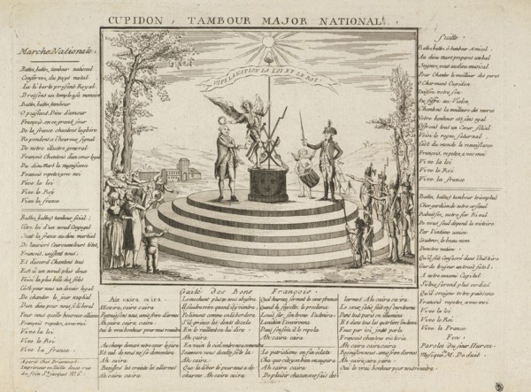 Cupidon, tambour major national, Prints of the French Revolution, 1774-ca. 1840, Etching, black-and-white, ca. 1790