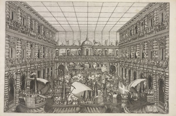 Naumachia in the courtyard of Palazzo Pitti, Festival prints relating to the wedding of the Grand Duke Ferdinando I de Medici to