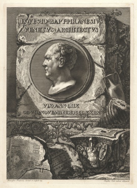 Eqves Io. Bapt. Piranesivs venetvs architectvs, Piranesi, Francesco, 1756-1810, Etching, 1779