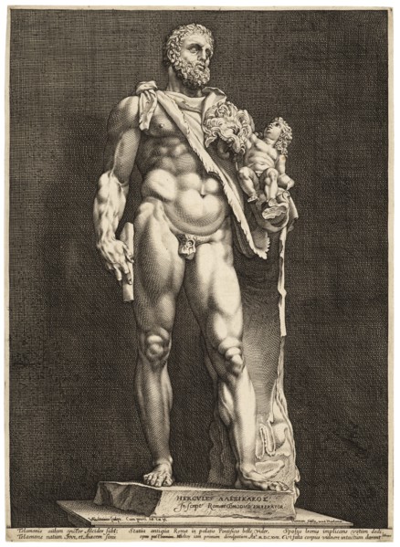Hercvles Alexikakos: in script. Roman. Cömodvs Imperator, Adolfsz., Harmen, Goltzius, Hendrik, 1558-1617, Engraving, 1617