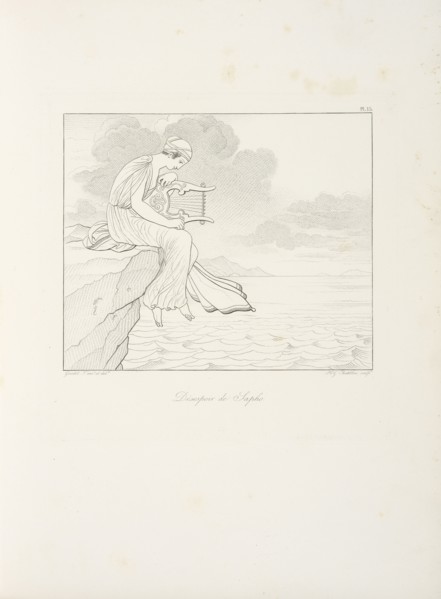 Désespoir de Sapho, Sappho, Bion, Moschus, Chatillon, Henri Guillaume, ca. 1780-1856, Girodet-Trioson, Anne-Louis, 1767-1824