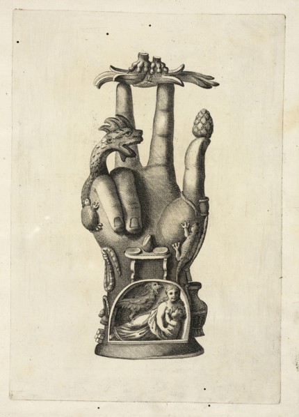 Mano di bronzo, detta Pantea, Alcuni monumenti del Museo Carrafa, Daniele, Francesco, 1740-1812, Engraving, etching, 1778