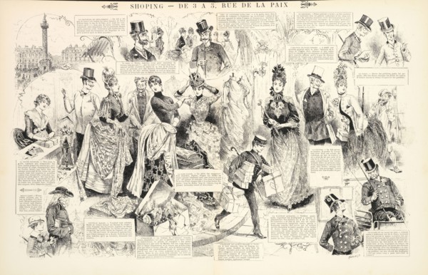 rue de la Paix, Shoping de 3 à 5, Baudouin, Armand, Marcelin, Emile, 1825-1887, Michelet, Photomechanical process, 1885