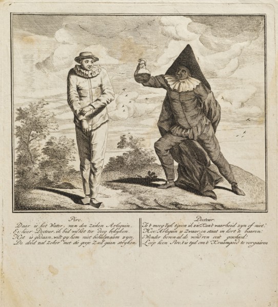 vertonende de vonderlyke ziekte bezwangerkeid en baring van Arlequin benevens de opvoeding van des zelfs Jongen Zoon