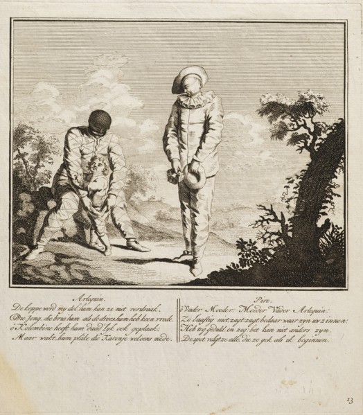 vertonende de vonderlyke ziekte bezwangerkeid en baring van Arlequin benevens de opvoeding van des zelfs Jongen Zoon
