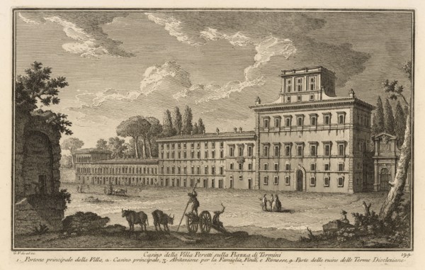 Casino della Villa Peretti sulla Piazza di Termini, Delle magnificenze di Roma antica e moderna, Vasi, Giuseppe, 1710-1782