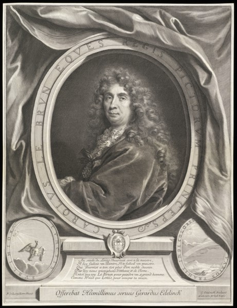 Carolus Le Brun eques regis pictorum princeps, Edelinck, Gérard, 1640-1707, engraving, 1684
