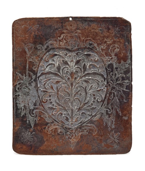 Red brass batter, decorated with engraved plants and insects, batter ground find copper metal, beaten engraved Copper fittings