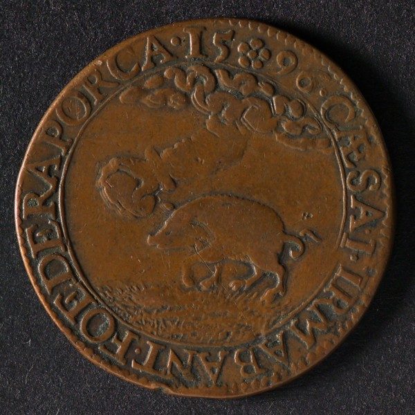 Medal on the alliance with France and England against Spain, jeton utility medal medal exchange copper, fortitude and belief