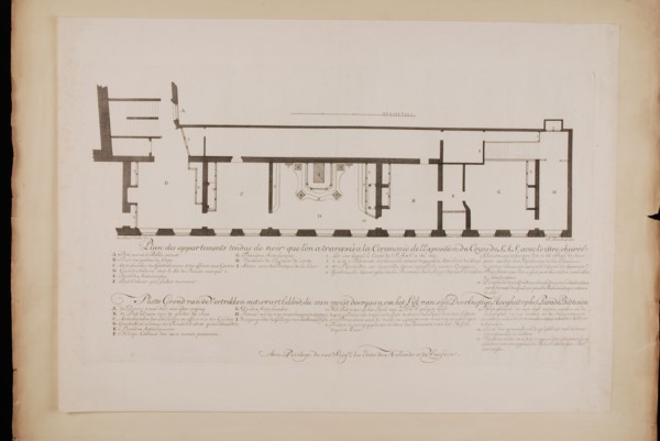 De Swart (artist), Map of the rooms around the parade bed of the corpse of Willem Karel Hendrik Friso (Willem IV)