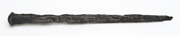 Hand-forged nail, nail, nail fastener bottomfound iron metal, forged Wrought iron nail Long pointed rod with square cross