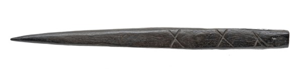 Legs awl or stylus, carved crosses, writing pen prime tool equipment soil finding leg, sawn cut Legs prime or writing pen Marked