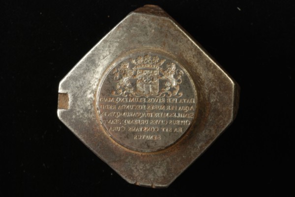 Stamp (set) for medals from the vroedschap van Rotterdam town council in 1705, punch stamp stamp steel, bas relief Stamp