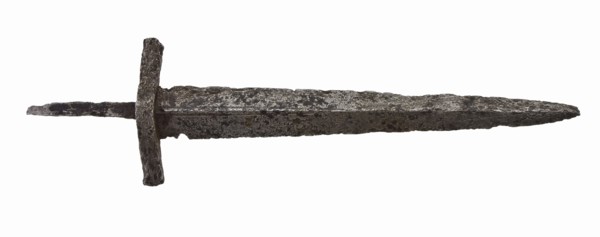 Model gothic military dagger with double-edged blade, military dagger dagger knife stab weapon weapon fragment founding iron