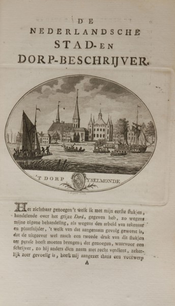 Banse, H.A., OLLEFEN, L. VAN and BAKKER, R. De Nederlandsche Stad- en Dorp-beschryver. The village of Yselmonde, The Netherlands