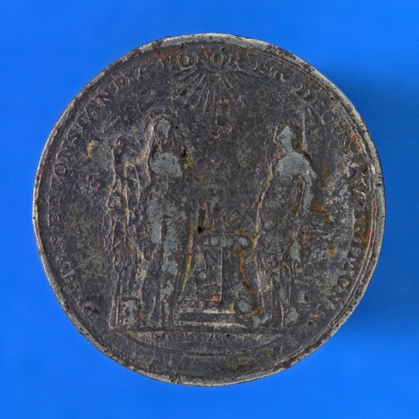 J.M. Lageman, Medal on the 50-year marriage of Wicher Wichers and Wibbina Clara Smith, wedding medal medal medallion soil
