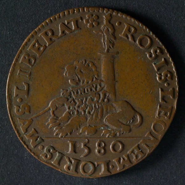Medal on the redemption of the Inquisition, jeton utility medal medal exchange buyer, the Spanish King offers the Dutch lion