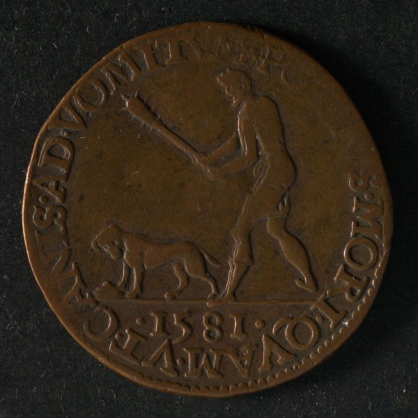 Medal on the rejection of Philips II, jeton utility medal penny exchange buyer, man with good day or tomorrow star