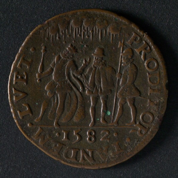 Bill on the attack by Jean Jauréqui on the Prince of Orange, jeton utility medal medal exchange buyer, Jean Jauréqui shoots