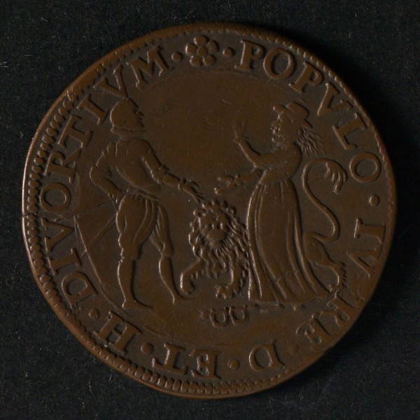 Medal on the aversion of the Netherlands to the Duke of Anjou, jeton utility medal medal exchange buyer, Dutch virgin tied