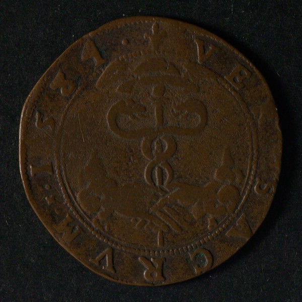 Medal on the reconciliation of the southern Dutch cities with Parma and the reintroduction of the Roman Catholic religion, jeton