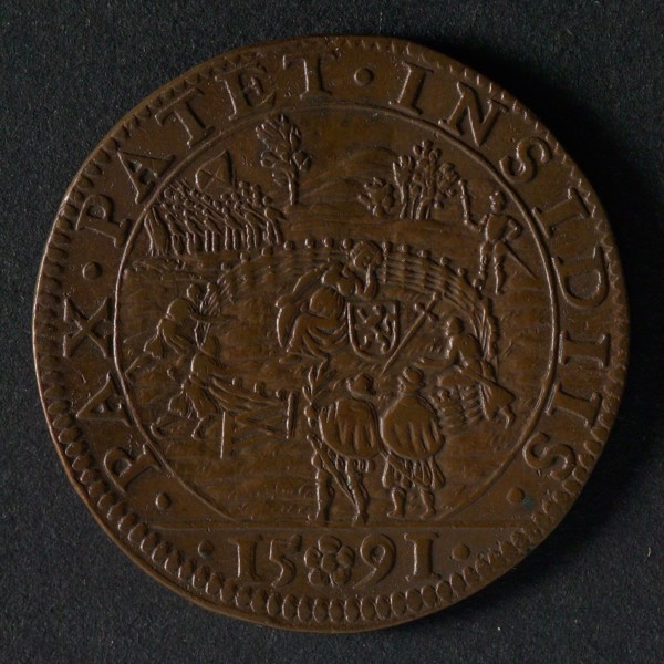 Medal on the mediation offered by the German emperor, jeton utility medal medal exchange buyer, Dutch virgin leaning on