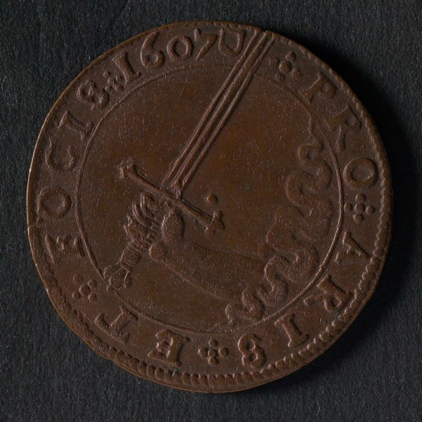 Medal from the States of Utrecht in connection with the negotiations on the file, jeton utility medal medal exchange buyer, arm