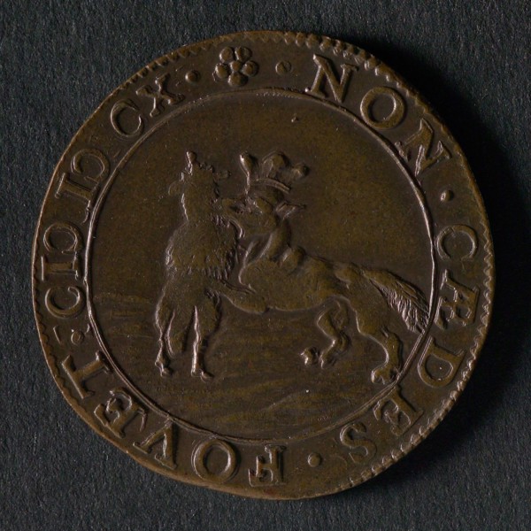 Medal on the murder of Henry IV, jeton utility medal medal exchange buyer, Two pigeons on open bible