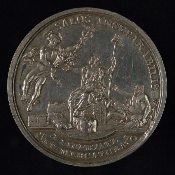 design: Theodoor Victor van Berckel (Den Bosch 1739 - Den Bosch 1808), Medal with city weapon of Rotterdam, tooling medal penny