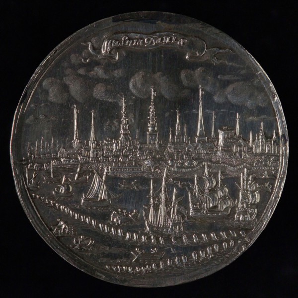 J. Höhn, Medal at the Battle of the Sound, penny footage silver, Sea battle in the Sont between Dutch and Swedish ships