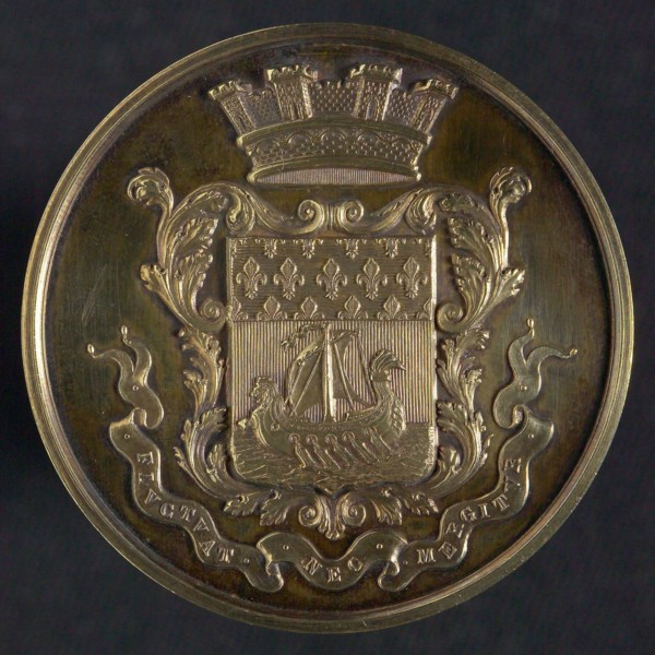Hamel à Rouen, Price medal from the Société des Régates Parisiennes, price medal penny footage silver, escutcheon of Paris