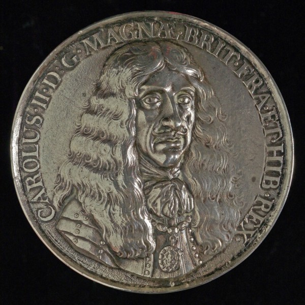 P. van Abeele, Medal on the departure of King Charles II of England on June 2, 1660 from Scheveningen, penning footage silver