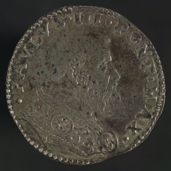 Medal on Pope Paul III, pauspenning penning footage silver, F: Bust of Pope Paul II to the right, PAVLVS.III. PONT.MAX, legend