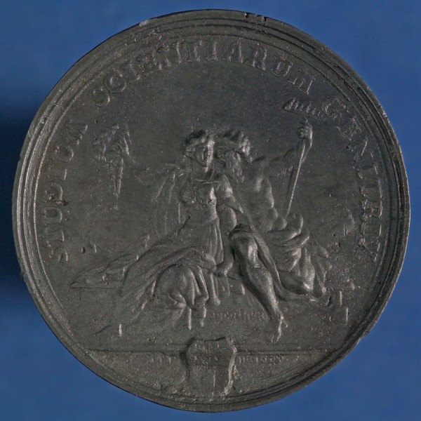 Johann Heinrich Schepp, Price medal from the Studium Scientiarum Genitrix, price medal penning footage iron lead? metal, beaten