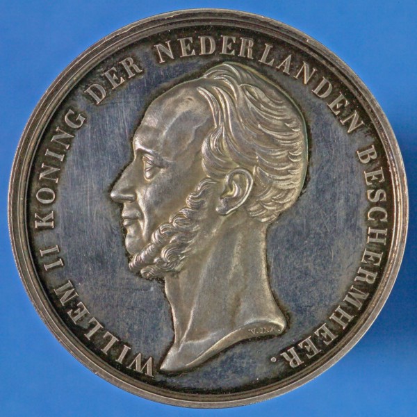David van der Kellen, Price medal in honor of King Willem II as patron of the Royal Dutch Yacht Club, price medal medal silver