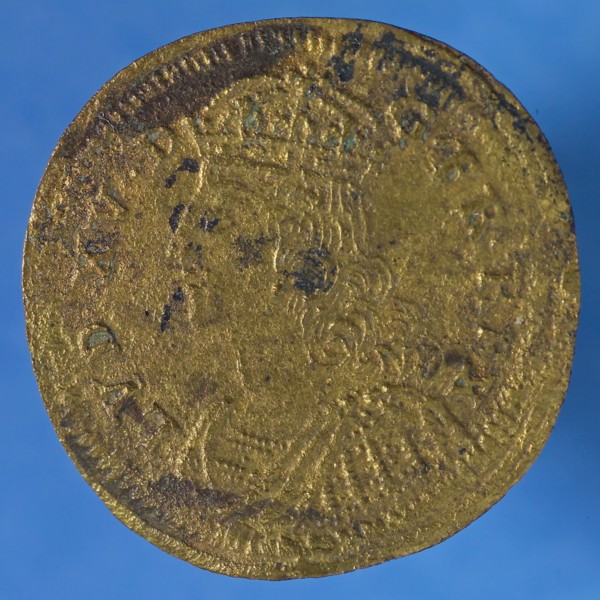 Michael Leykauff, Medal from the time of Louis XV, jeton utility medal medal exchange medium founding copper, crowned bust Louis