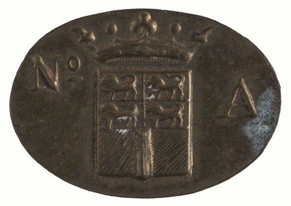 Oval coat of arms of Rotterdam, coat of arms information form copper, Crowned coat of arms of Rotterdam, No. and Rotterdam