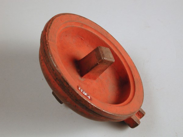 Two-piece bronze mold for dish, cast molding tool tools base metal bronze, cast twisted Two-piece bronze mold for casting dish